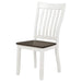 Kingman Wood Dining Side Chair Distressed White (Set of 2) - Walo Furniture 