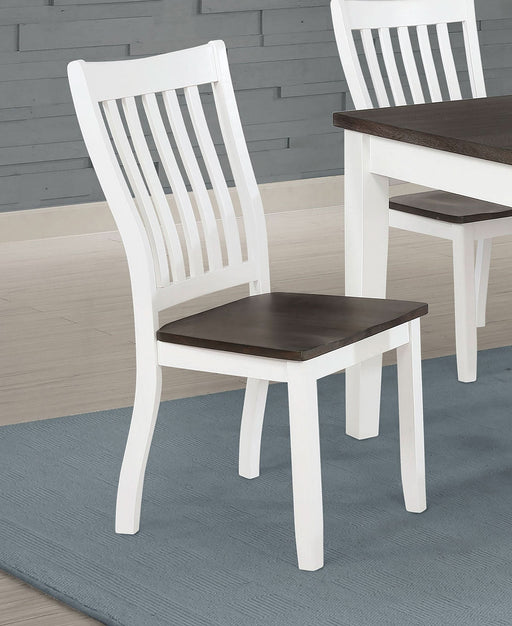 Kingman Wood Dining Side Chair Distressed White (Set of 2) - Walo Furniture 