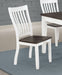 Kingman Wood Dining Side Chair Distressed White (Set of 2) - Walo Furniture 