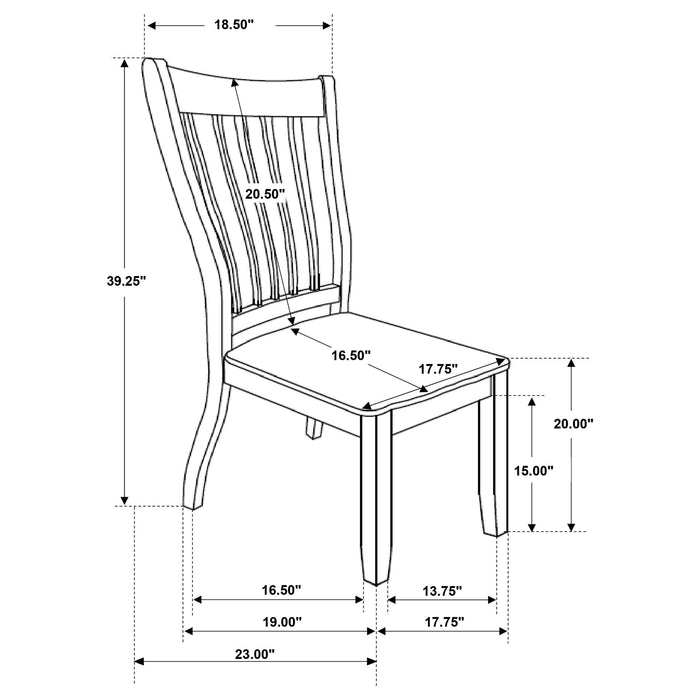 Kingman Wood Dining Side Chair Distressed White (Set of 2) - Walo Furniture 