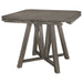 Athens Round 60-inch Drop Leaf Counter Dining Table Grey - Walo Furniture 