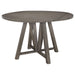 Athens Round 60-inch Drop Leaf Counter Dining Table Grey - Walo Furniture 