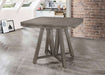 Athens Round 60-inch Drop Leaf Counter Dining Table Grey - Walo Furniture 