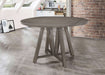 Athens Round 60-inch Drop Leaf Counter Dining Table Grey - Walo Furniture 