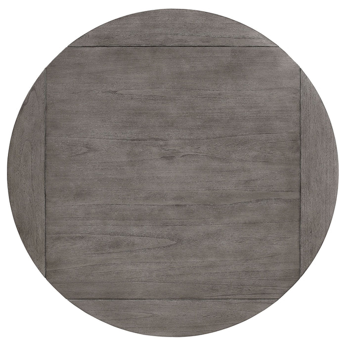 Athens Round 60-inch Drop Leaf Counter Dining Table Grey - Walo Furniture 