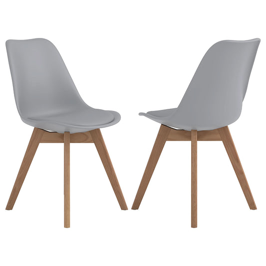 Caballo Polypropylene Dining Side Chair Grey (Set of 2) - Walo Furniture 