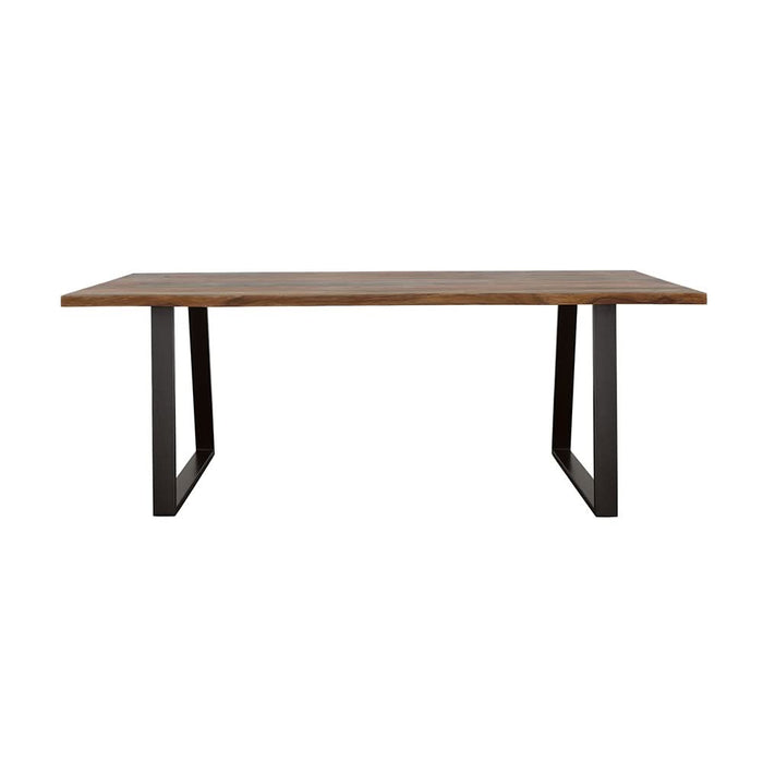 Ditman 80-inch Live Edge Dining Table Grey Sheesham - Walo Furniture 