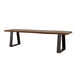 Ditman Live Edge Wood Dining Bench Grey Sheesham - Walo Furniture 