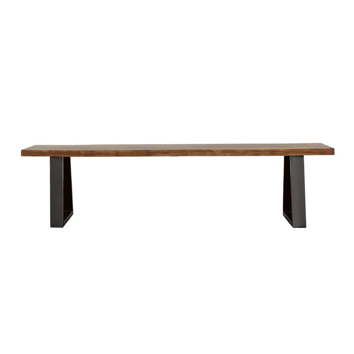 Ditman Live Edge Wood Dining Bench Grey Sheesham - Walo Furniture 