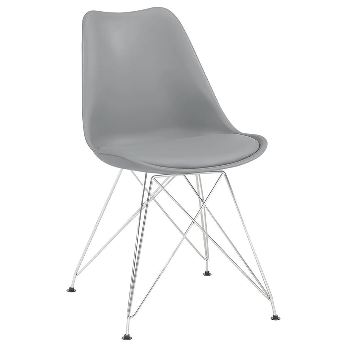 Juniper Polypropylene Dining Side Chair Grey (Set of 2) - Walo Furniture 