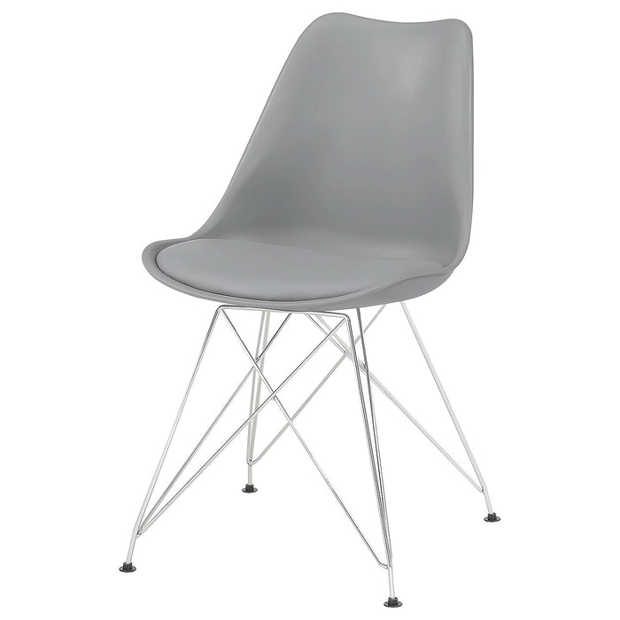 Juniper Polypropylene Dining Side Chair Grey (Set of 2) - Walo Furniture 