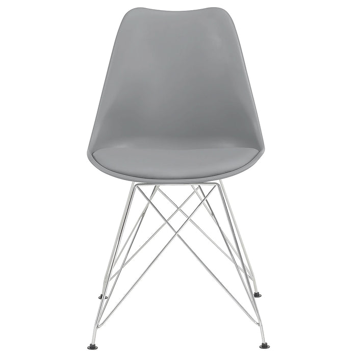 Juniper Polypropylene Dining Side Chair Grey (Set of 2) - Walo Furniture 