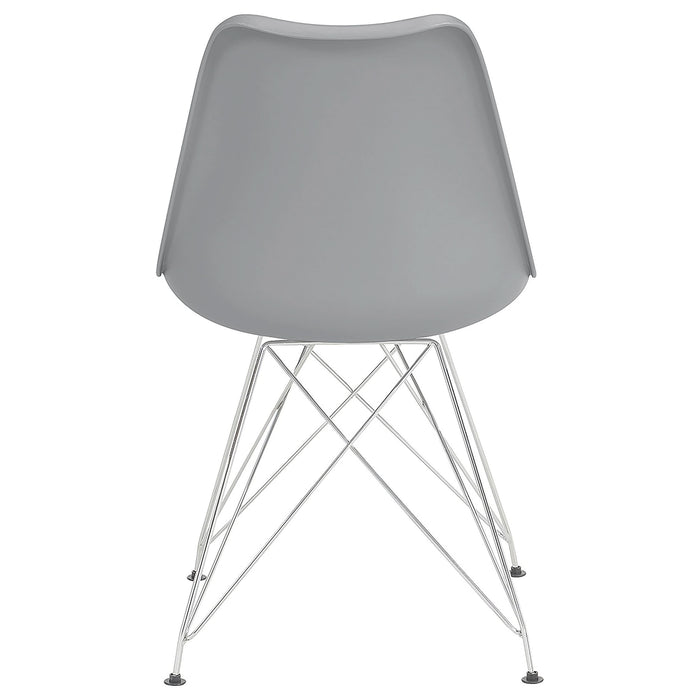 Juniper Polypropylene Dining Side Chair Grey (Set of 2) - Walo Furniture 