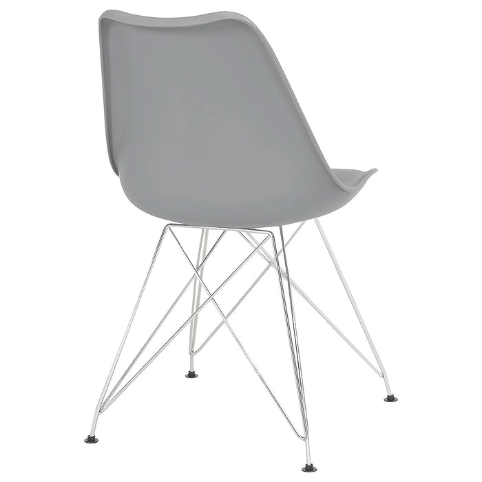 Juniper Polypropylene Dining Side Chair Grey (Set of 2) - Walo Furniture 