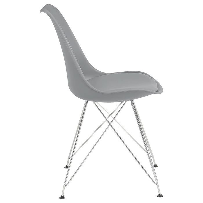 Juniper Polypropylene Dining Side Chair Grey (Set of 2) - Walo Furniture 