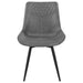 Brassie Upholstered Swivel Dining Side Chair Grey (Set of 2) - Walo Furniture 