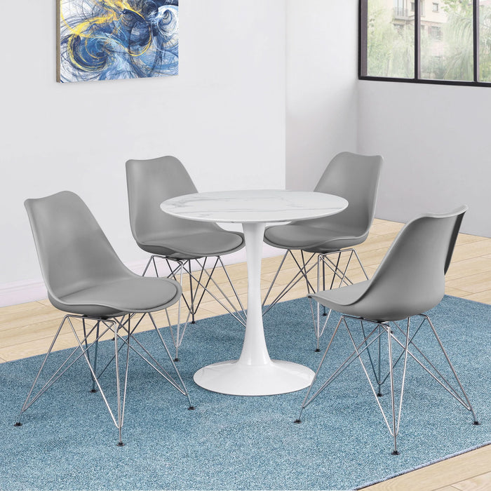 Juniper Polypropylene Dining Side Chair Grey (Set of 2) - Walo Furniture 