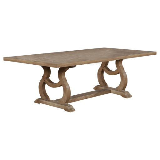 Brockway 104-inch Extension Leaf Dining Table Barley Brown - Walo Furniture 