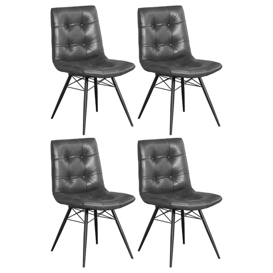 Aiken Upholstered Dining Side Chair Charcoal (Set of 4) - Walo Furniture 