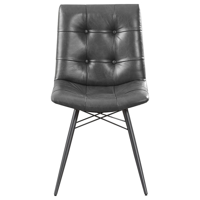 Aiken Upholstered Dining Side Chair Charcoal (Set of 4) - Walo Furniture 