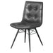 Aiken Upholstered Dining Side Chair Charcoal (Set of 4) - Walo Furniture 