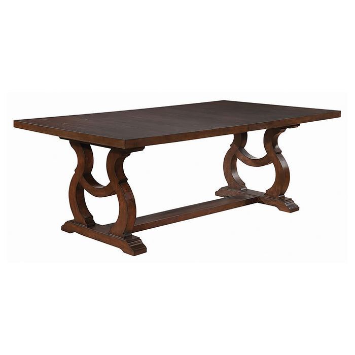 Brockway 104-inch Extension Leaf Dining Table Antique Java - Walo Furniture 