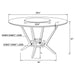 Abby Round 54-inch Lazy Susan Dining Table White High Gloss - Walo Furniture 