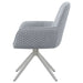 Abby Fabric Upholstered Swivel Dining Arm Chair Light Grey - Walo Furniture 