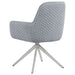 Abby Fabric Upholstered Swivel Dining Arm Chair Light Grey - Walo Furniture 