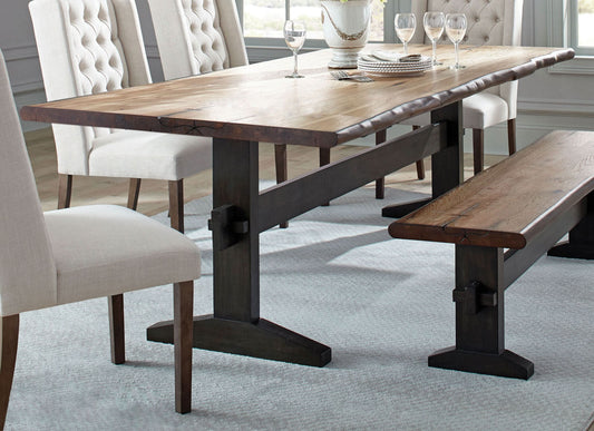 Bexley 90-inch Live Edge Dining Table Natural Honey - Walo Furniture 