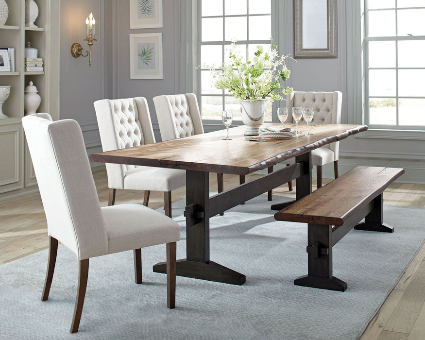 Bexley 90-inch Live Edge Dining Table Natural Honey - Walo Furniture 