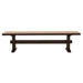 Bexley Wood Dining Bench Natural Honey and Smokey Black - Walo Furniture 