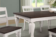 Madelyn 86-inch Extension Leaf Dining Table Coastal White - Walo Furniture 