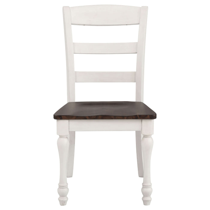 Madelyn Wood Dining Side Chair Coastal White (Set of 2) - Walo Furniture 