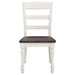 Madelyn Wood Dining Side Chair Coastal White (Set of 2) - Walo Furniture 