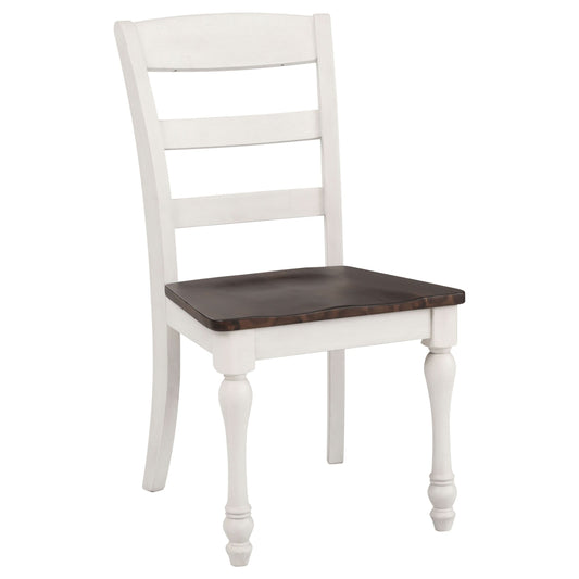 Madelyn Wood Dining Side Chair Coastal White (Set of 2) - Walo Furniture 