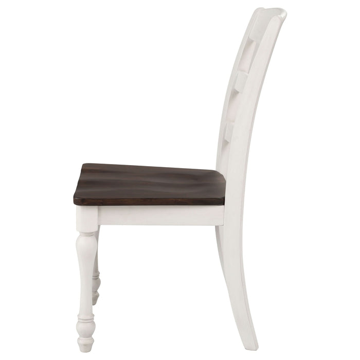 Madelyn Wood Dining Side Chair Coastal White (Set of 2) - Walo Furniture 