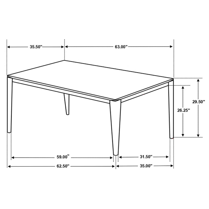 Stevie 7-piece Rectangular Dining Table Set Grey and Black