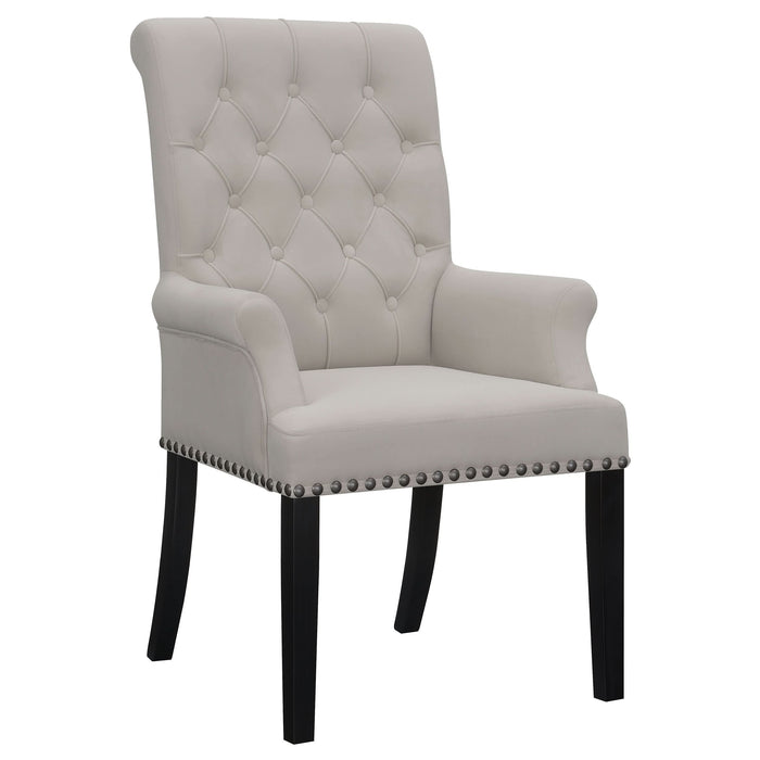 Alana Velvet Upholstered Dining Arm Chair Sand