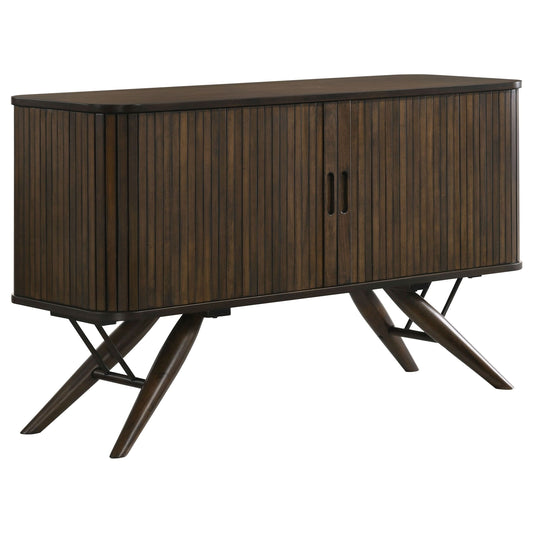 Wes 2-door Sideboard Buffet Storage Cabinet Dark Walnut