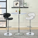 Edenton Upholstered Adjustable Bar Stool Black (Set of 2) - Walo Furniture 