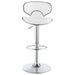 Edenton Upholstered Adjustable Bar Stool White (Set of 2) - Walo Furniture 