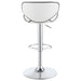 Edenton Upholstered Adjustable Bar Stool White (Set of 2) - Walo Furniture 