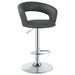 Barraza 29" Adjustable Height Bar Stool Grey and Chrome - Walo Furniture 