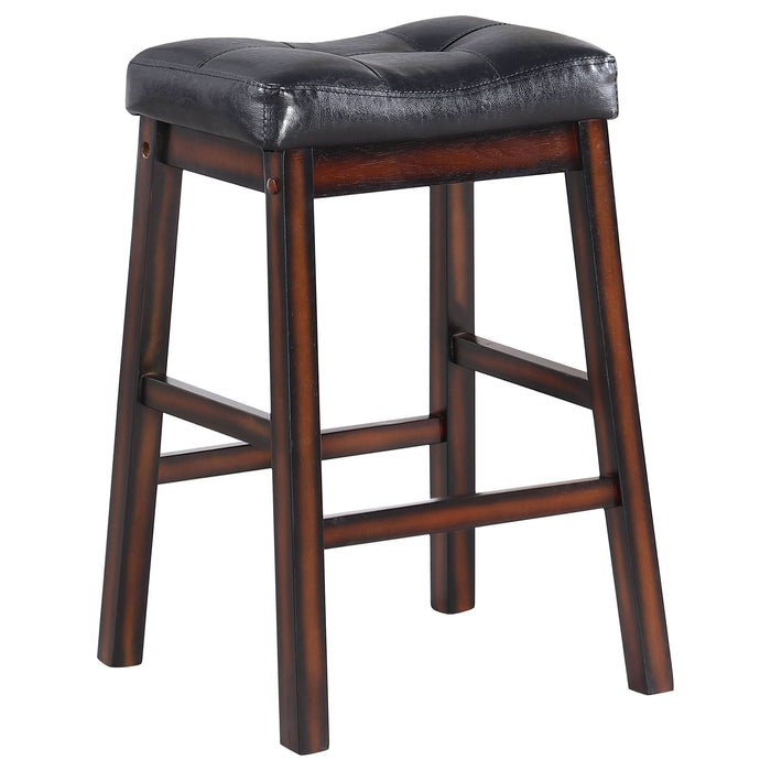 Donald Upholstered Counter Stool Cappuccino (Set of 2) - Walo Furniture 