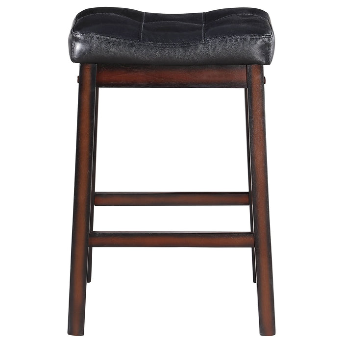 Donald Upholstered Counter Stool Cappuccino (Set of 2) - Walo Furniture 