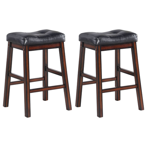 Donald Upholstered Counter Stool Cappuccino (Set of 2) - Walo Furniture 