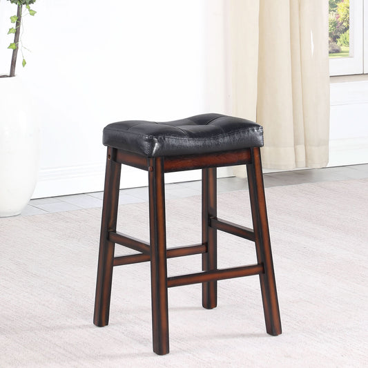 Donald Upholstered Counter Stool Cappuccino (Set of 2) - Walo Furniture 