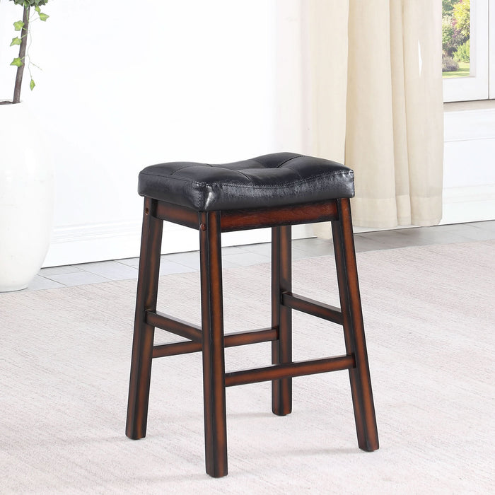 Donald Upholstered Counter Stool Cappuccino (Set of 2) - Walo Furniture 