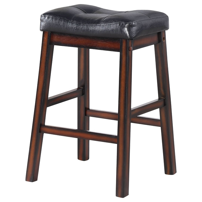 Donald Upholstered Counter Stool Cappuccino (Set of 2) - Walo Furniture 